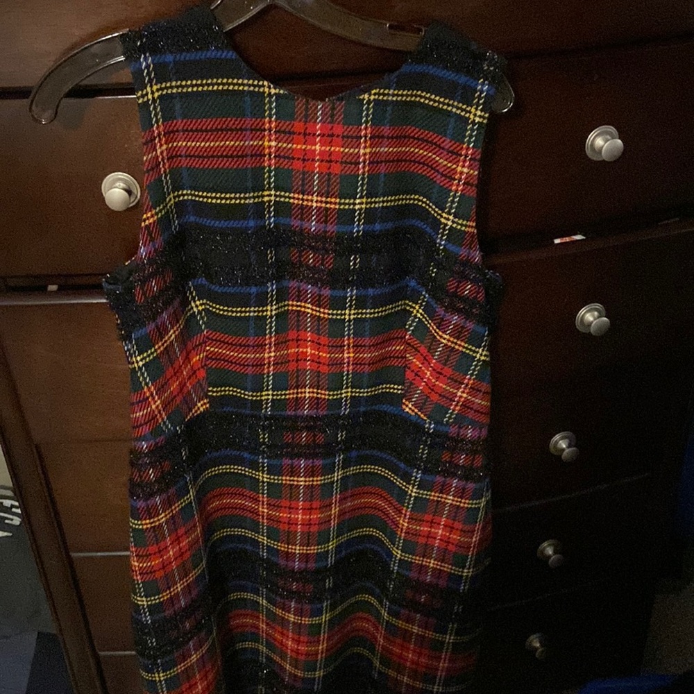 Jcrew plaid holiday dress